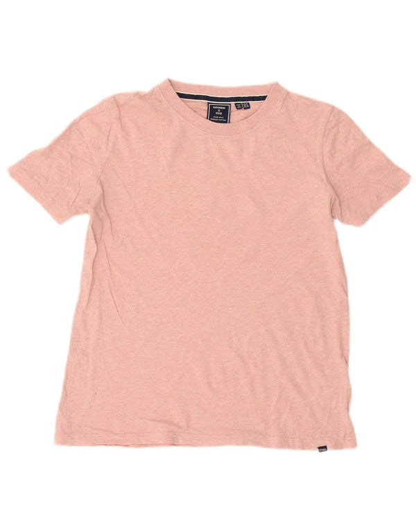Superdry Womens T-Shirt Top UK 8 Small Pink Cotton