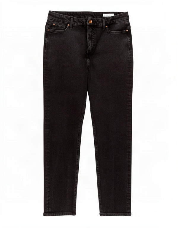 Marks & Spencer Womens The Magic Straight Jeans UK 16 Large W34 L26 Black