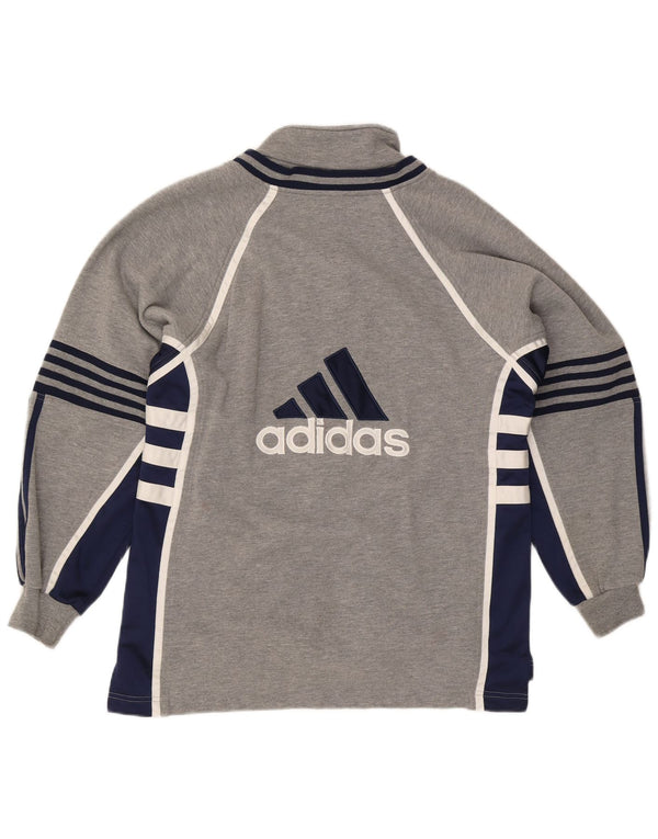 Adidas Mens Graphic Tracksuit Top Jacket UK 38/40 Medium Grey Colourblock