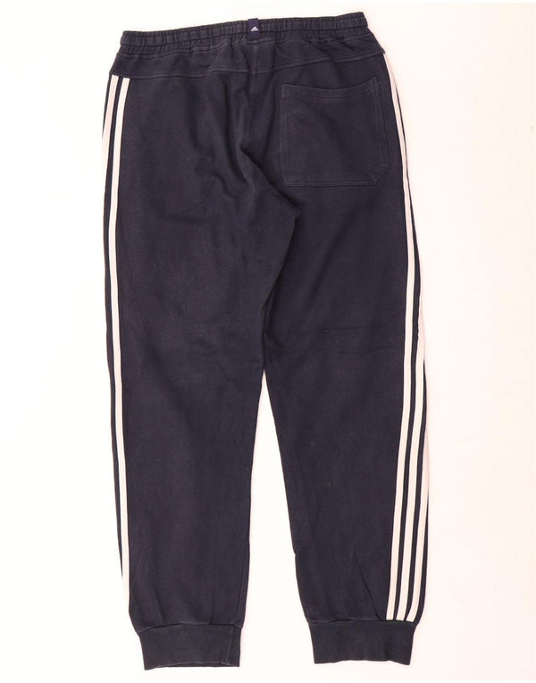 Adidas Mens Tracksuit Trousers Joggers UK 40/42 Medium Navy Blue Cotton