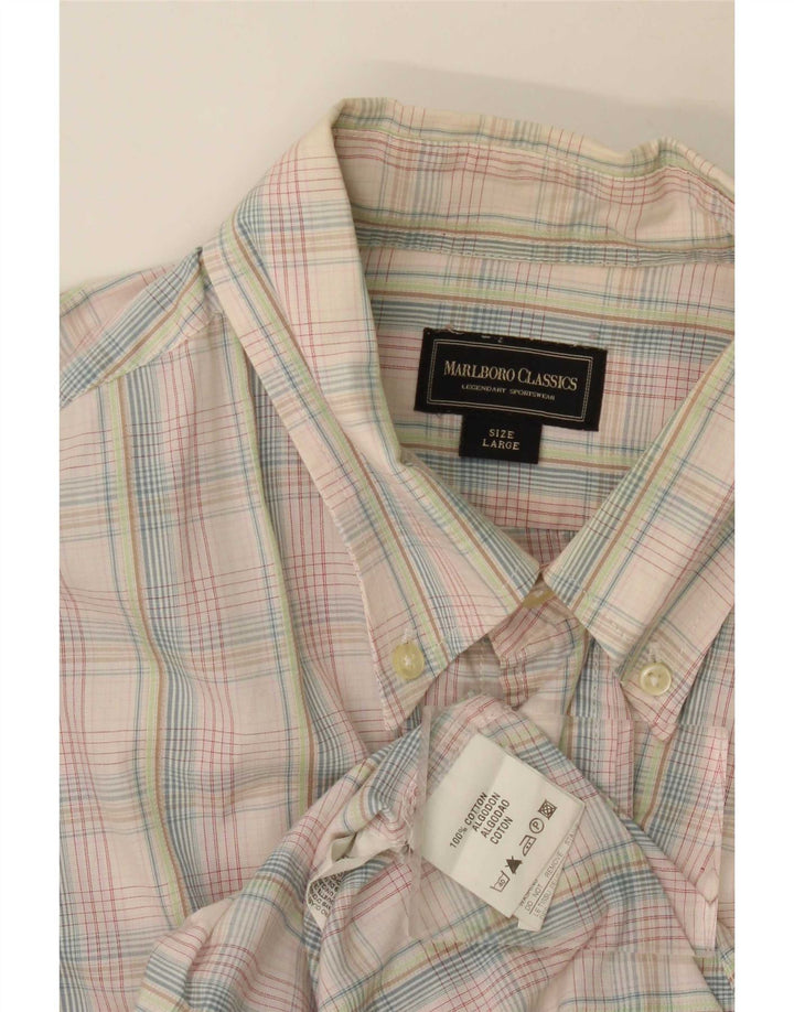Marlboro Classics Mens Shirt Large Multicoloured Check Cotton