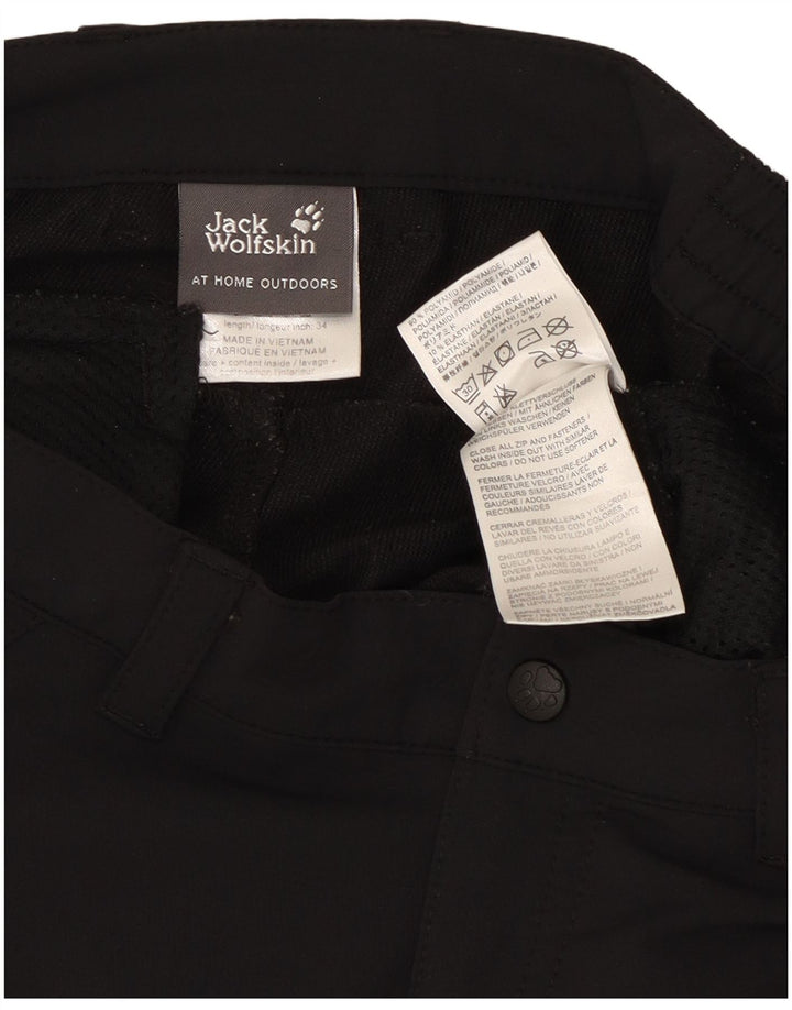 Jack Wolfskin Womens Straight Cargo Trousers Medium W30 L33 Black Polyester