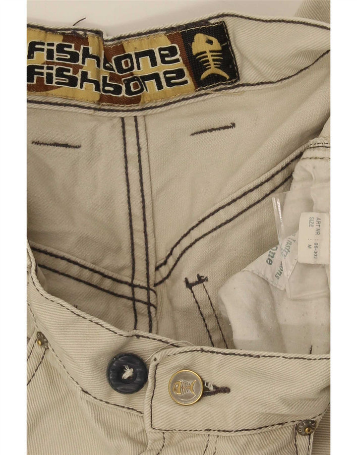 Fishbone Mens Straight Cargo Trousers Medium W32 L30 Beige