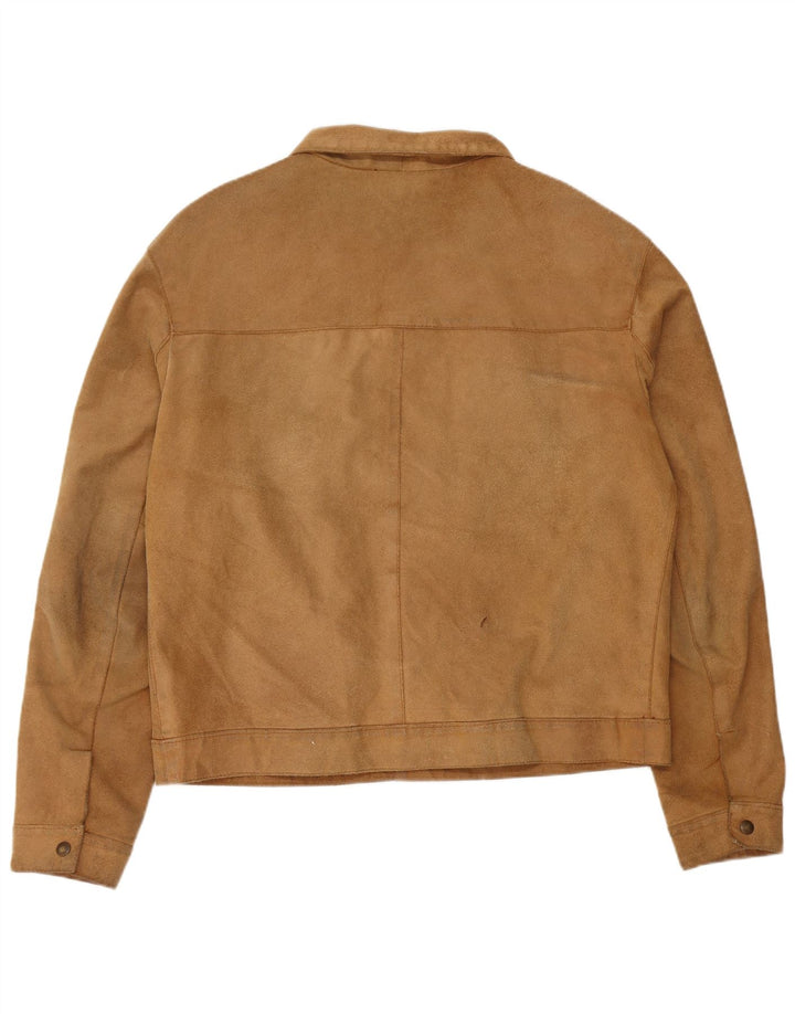 Conbipel Mens Suede Jacket IT 56 2XL Beige Leather