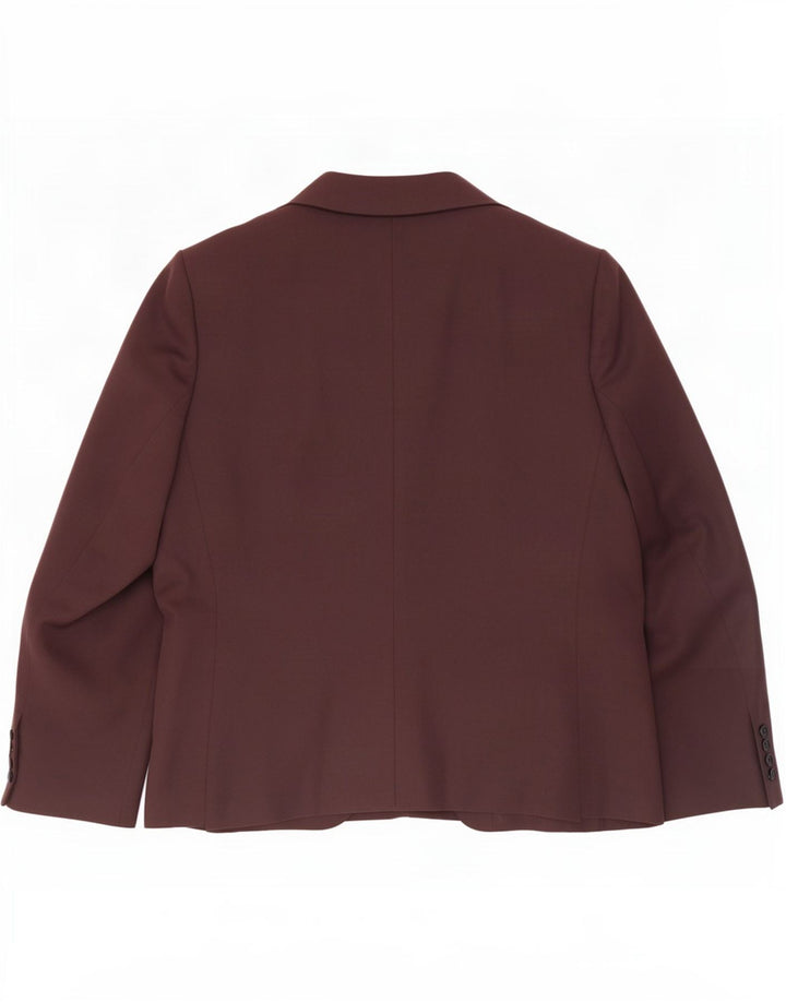 Marks & Spencer Womens 2 Button Blazer Jacket UK 16 Large Brown Polyester