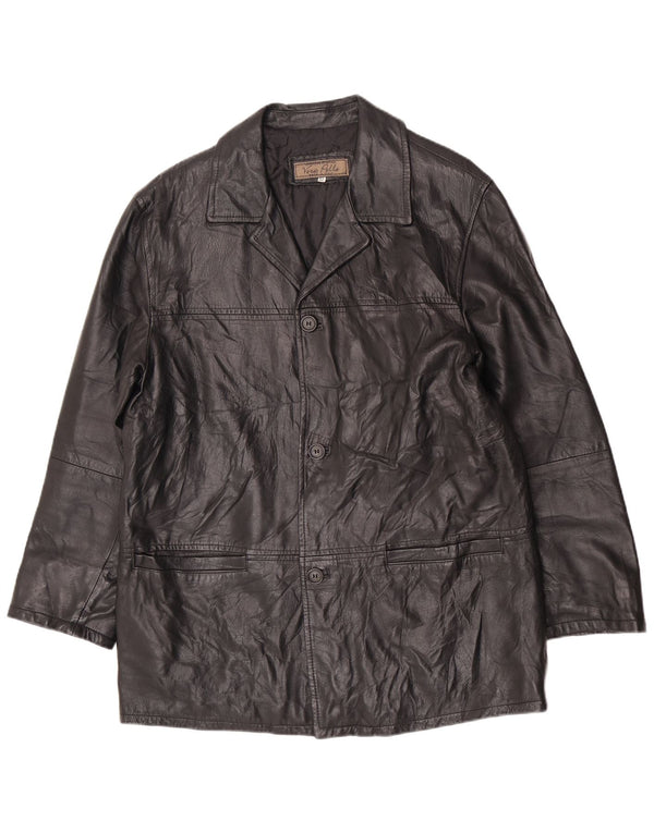 Vintage Mens Leather Jacket UK 38 Medium Black Classic