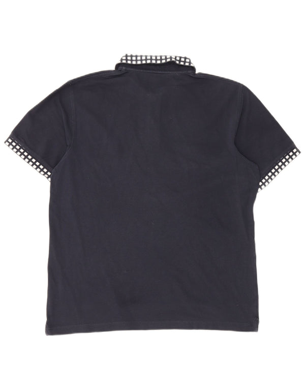 Sun68 Mens Polo Shirt XL Navy Blue Cotton