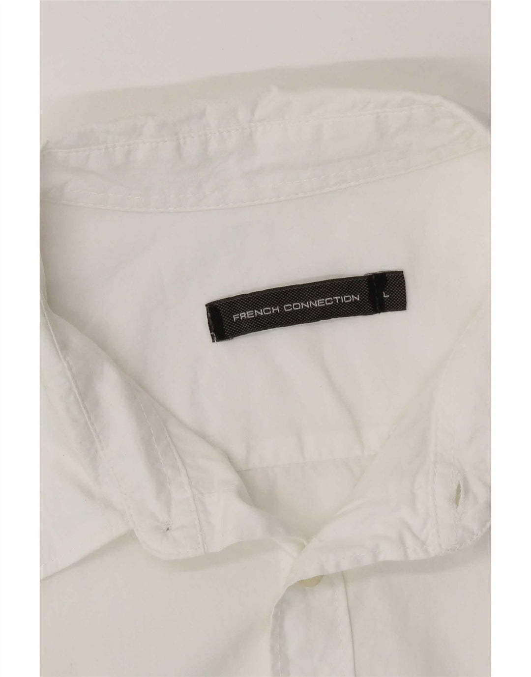 French Connection Mens Shirt Large White Cotton