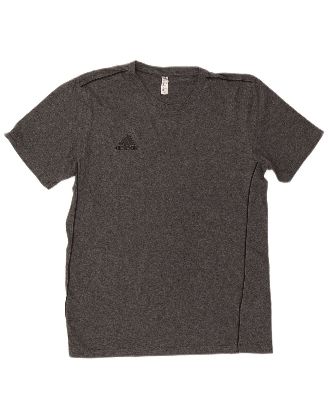 Adidas Mens T-Shirt Top Medium Grey Cotton