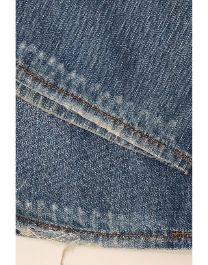 TOMMY HILFIGER Mens Distressed Straight Jeans W32 L32 Blue Cotton