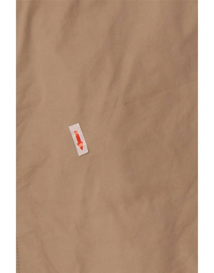 Massimo Dutti Womens Short Double Breasted Trench Coat UK 14 Medium Beige