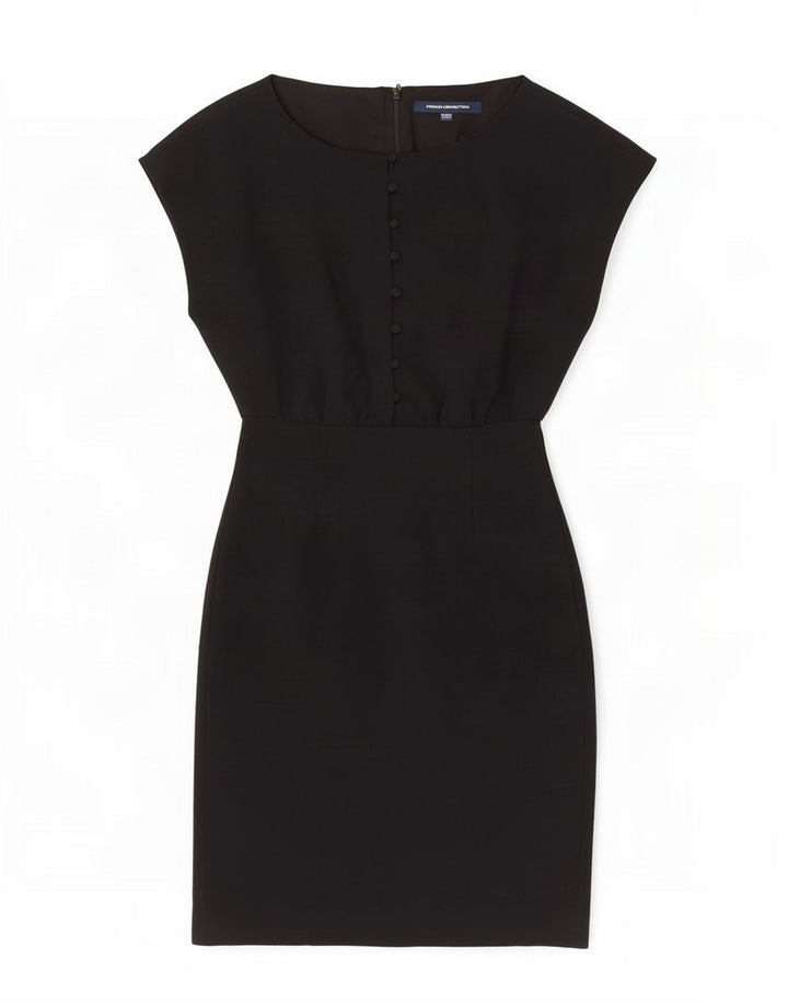 French Connection Womens Sheath Dress UK 6 XS Black Polyester