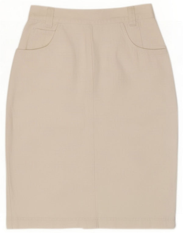 Explorer Womens Denim Pencil Skirt UK 12 Medium W28 White Cotton
