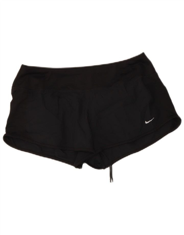NIKE Womens Dri Fit Sport Shorts UK 14 Medium  Black