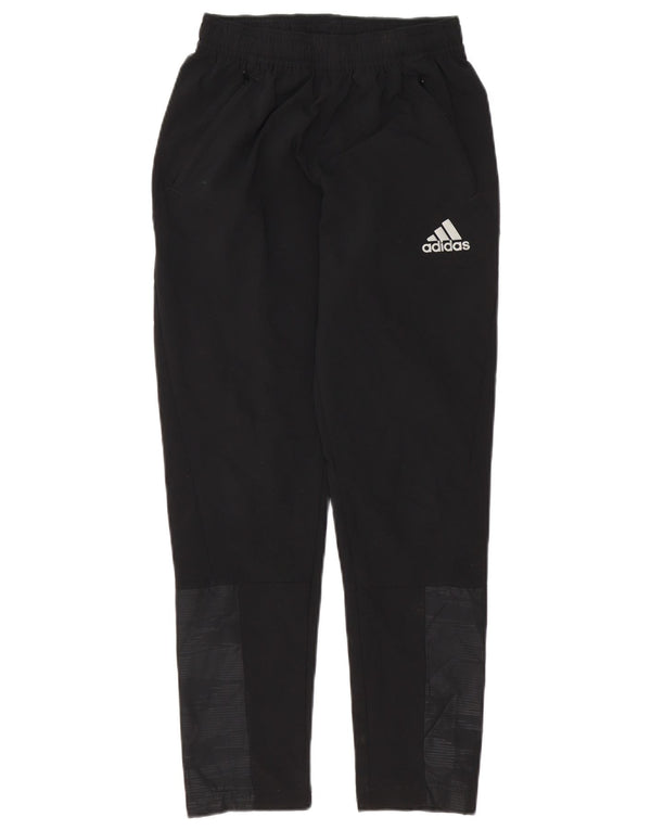 ADIDAS Boys Aeroready Tracksuit Trousers 11-12 Years  Black Pinstripe