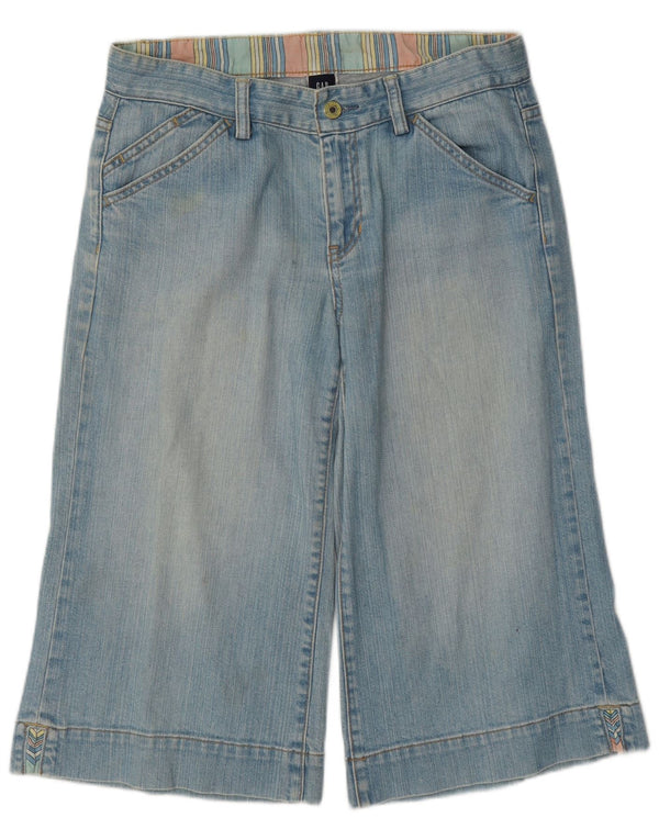 Gap Womens Wide Leg Bermuda Denim Shorts UK 10 Small W30 Blue Cotton