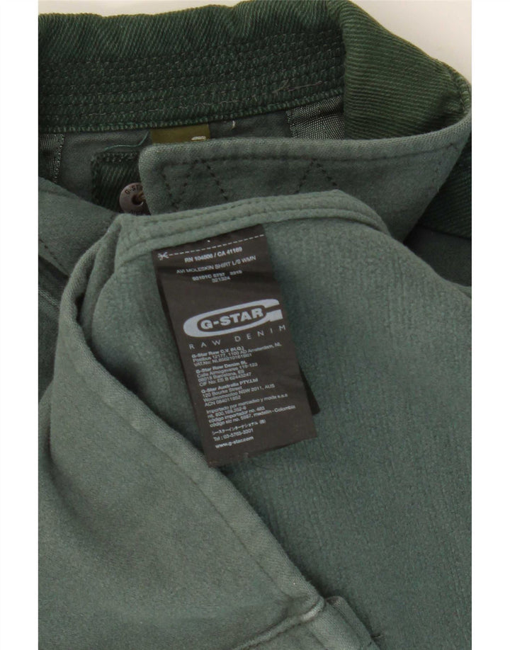 G-Star Mens Denim Shirt Small Green Cotton