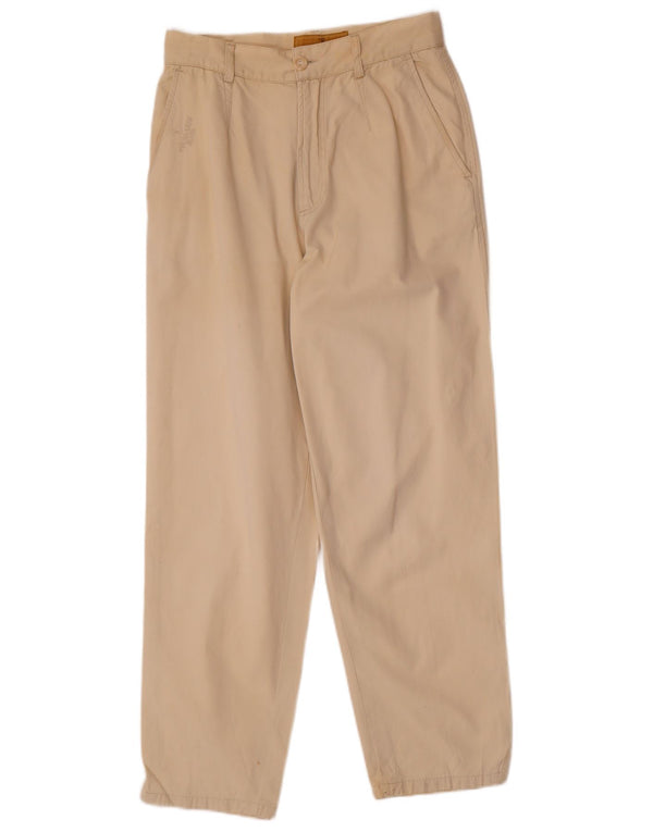 Trussardi Womens High Waist Chino Trousers IT 44 Medium W26 L27 Beige