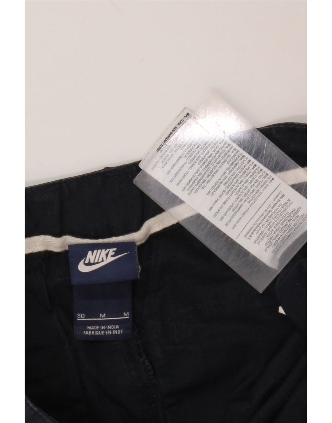 NIKE Mens Cargo Shorts W30 Medium Navy Blue Cotton