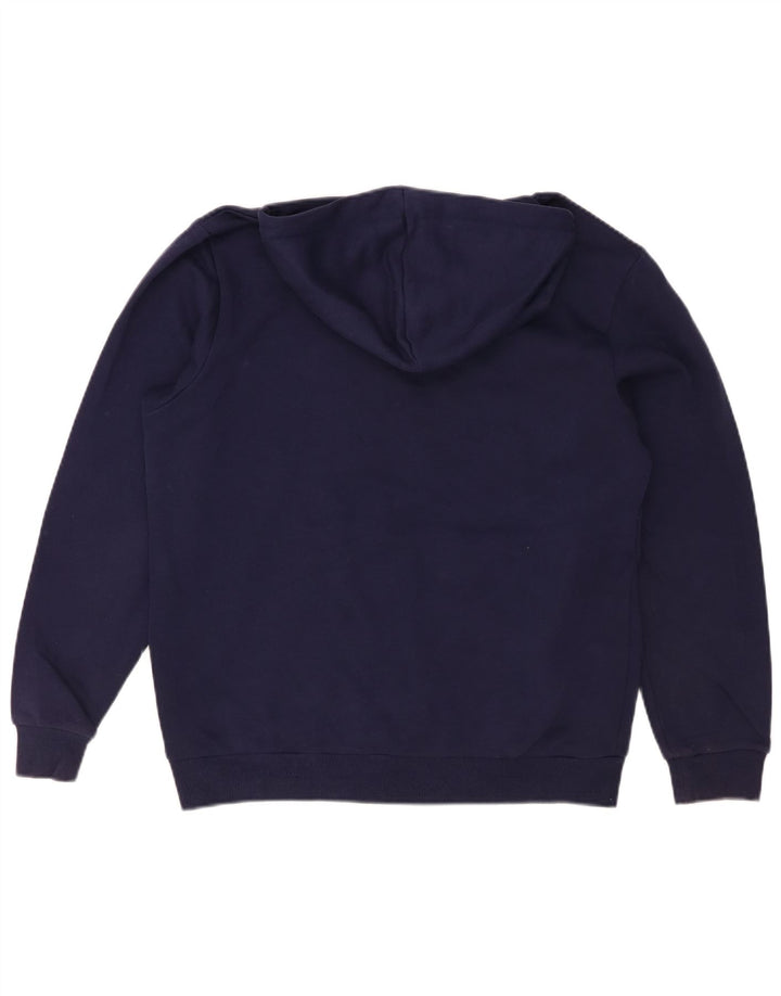 PUMA Mens Hoodie Jumper Medium Navy Blue Cotton