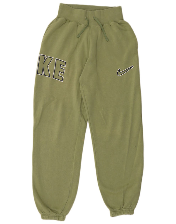 Nike Mens Graphic Tracksuit Trousers Joggers XS Green Cotton