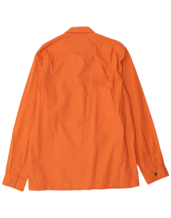 Barbour Mens Utility Jacket UK 40 Large Orange Cotton