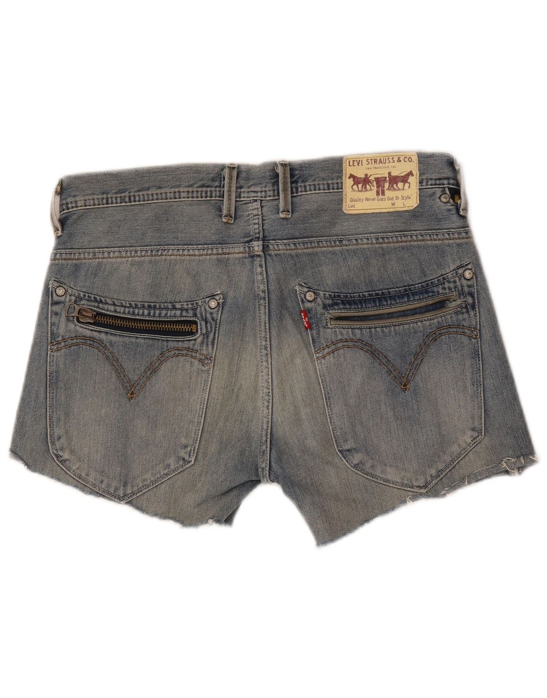 Levi's Womens 504 Denim Shorts W34 Large  Blue