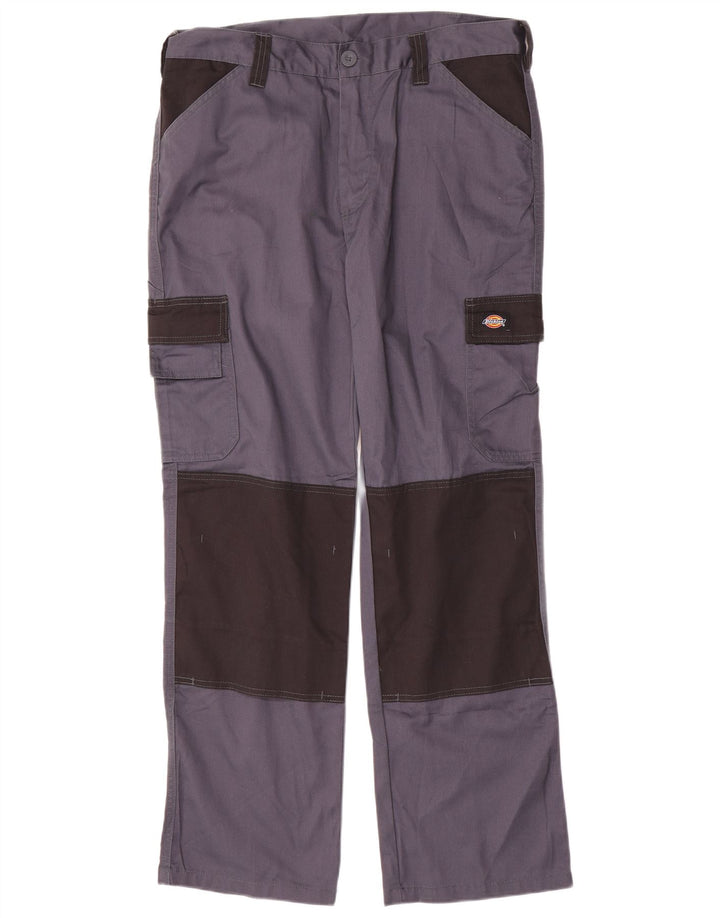 DICKIES Mens Straight Cargo Trousers W36 L31  Navy Blue Colourblock