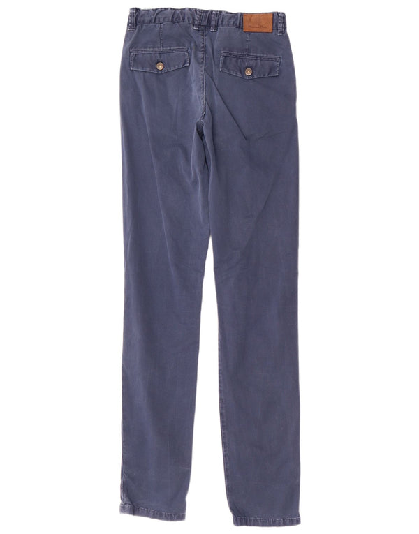 Massimo Dutti Boys Casual Fit Slim Chino Trousers 13-14 Years W26 L33 Blue