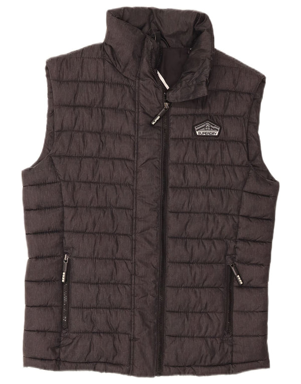 Superdry Mens Padded Gilet UK 38 Medium Navy Blue Polyester