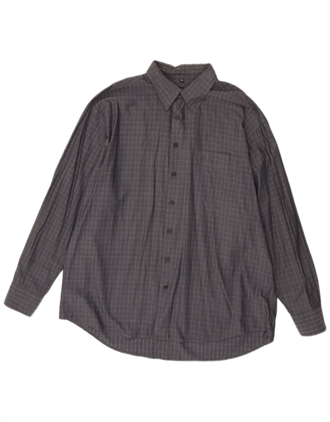 DANIEL HECHTER Mens Shirt 2XL Grey Check Cotton