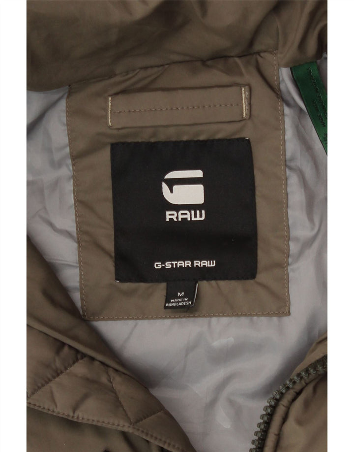 G-Star Mens Padded Gilet UK 38 Medium Khaki Polyester