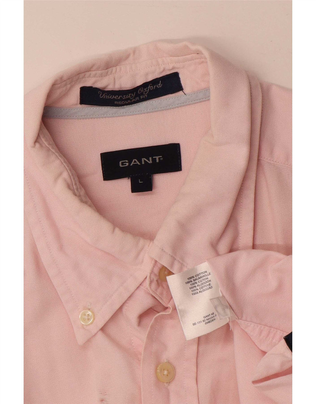 Gant Mens Regular Fit Shirt Large Pink Cotton