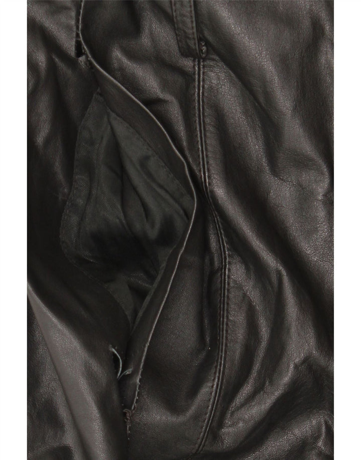 Klima Womens Leather Coat UK 10 Small Black