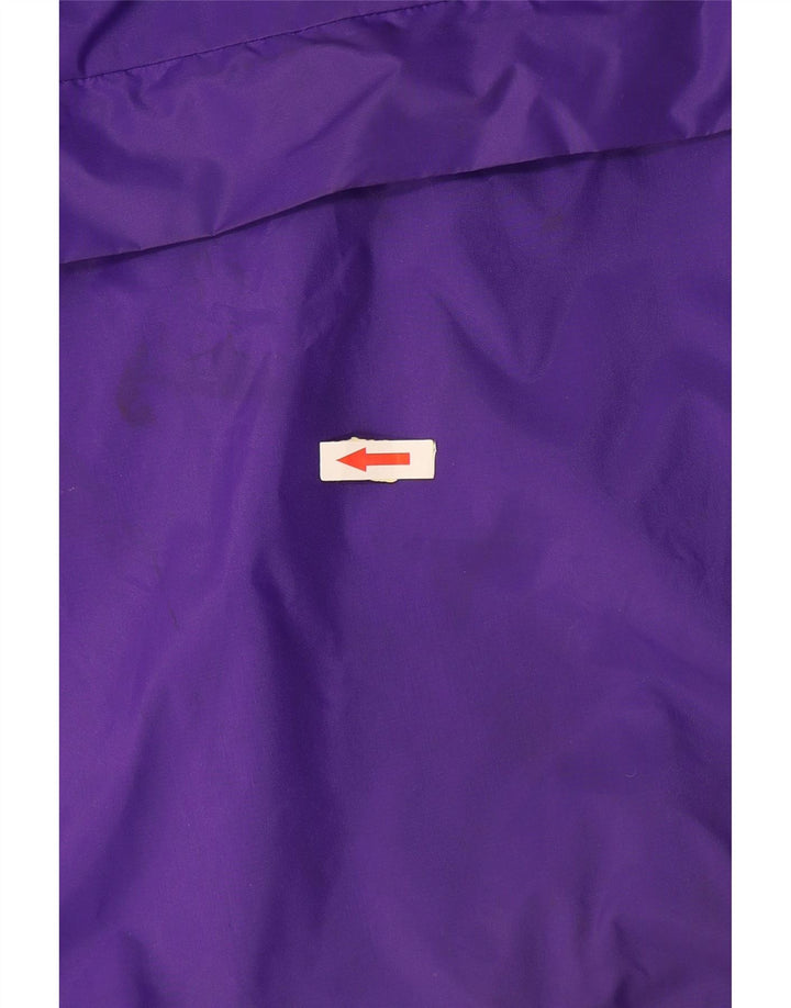 K-WAY Mens Hooded Rain Jacket UK 42 XL Purple Polyamide