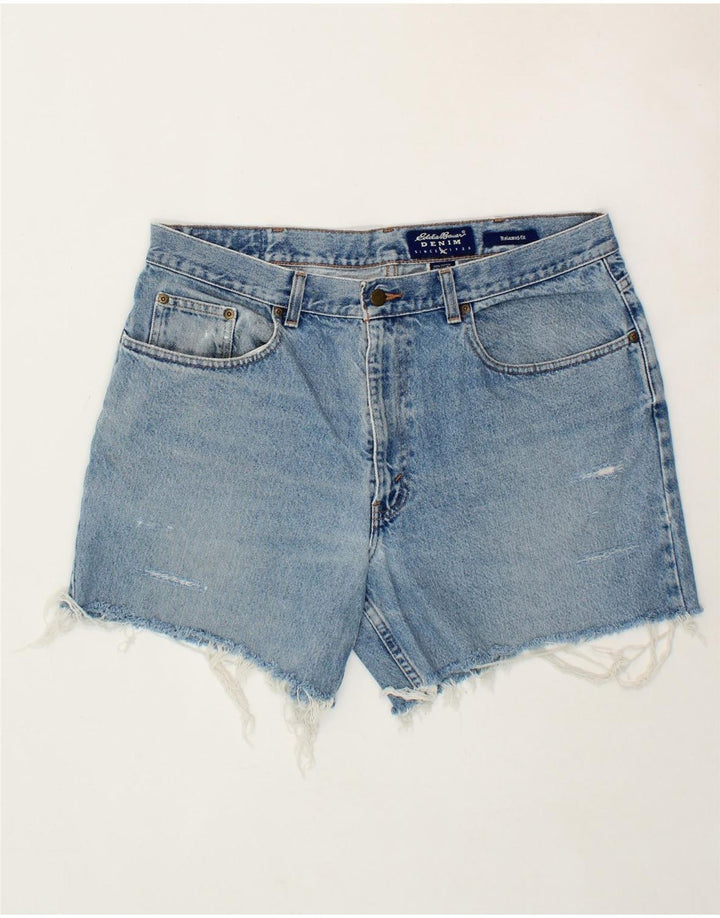 EDDIE BAUER Mens Denim Shorts W38 XL Blue Cotton Vintage Eddie Bauer and Second-Hand Eddie Bauer from Messina Hembry 