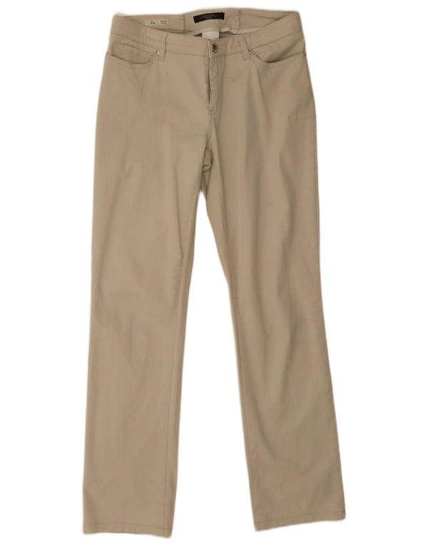 Max Mara Womens Weekend Straight Casual Trousers UK 12 Medium W30 L30 Beige