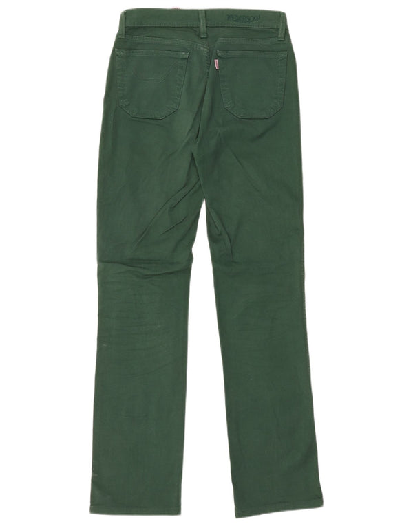 JECKERSON Womens Straight Jeans W26 L30 Green Cotton