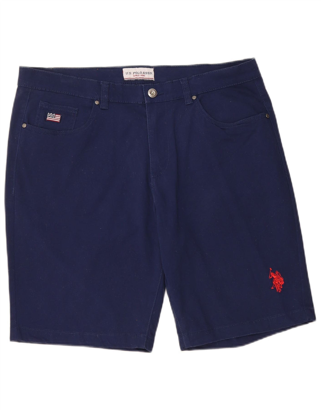 US POLO ASSN Mens Casual Shorts IT 50 Large W34 Navy Blue