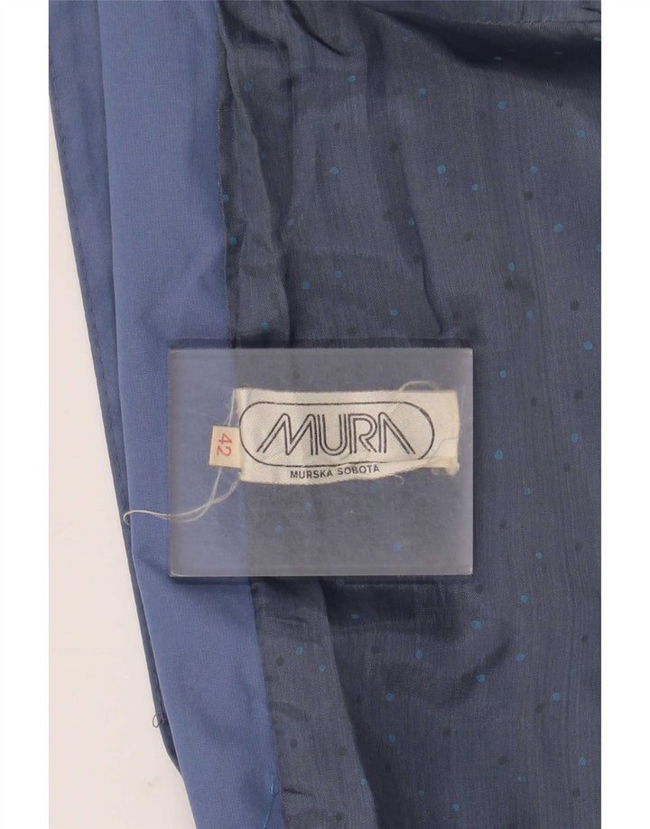 Vintage Womens Overcoat IT 42 Medium Blue
