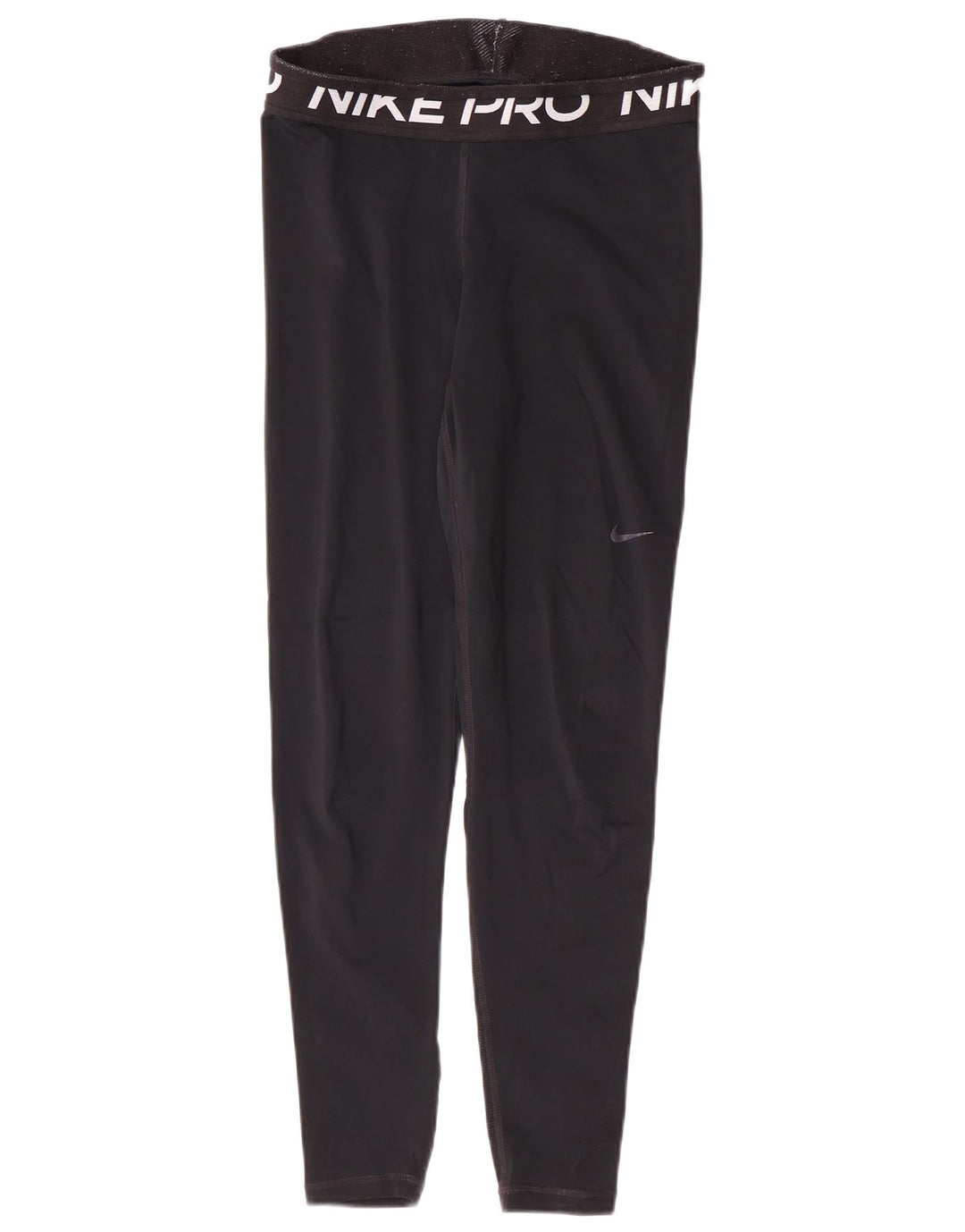 Nike Womens Dri Fit Graphic Leggings UK 12 Medium Black Polyester Sports