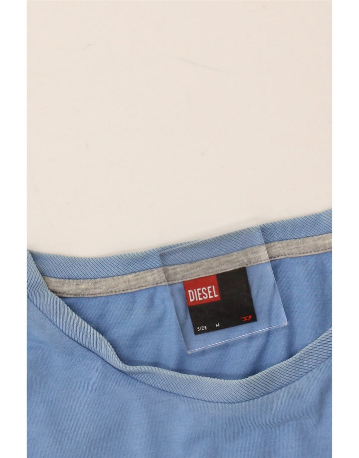 DIESEL Mens T-Shirt Top Medium Blue Cotton