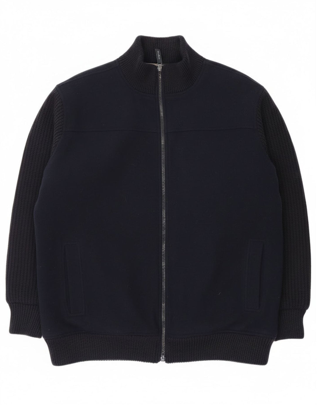 James Pringle Mens Loose Fit Fleece Jacket UK 40 Large Navy Blue Polyester