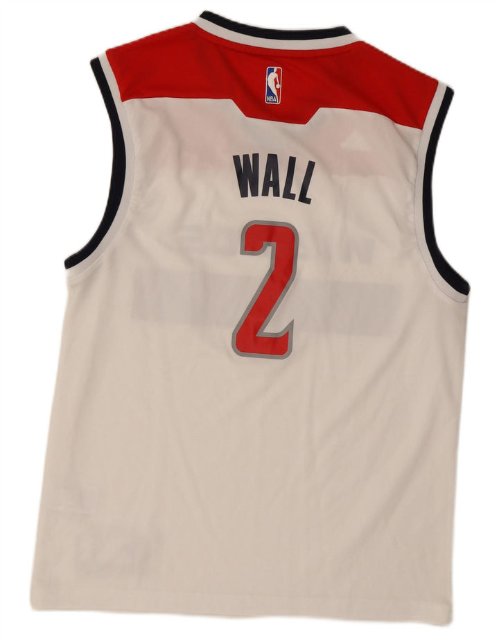 ADIDAS Mens Wizards Graphic Vest Top Medium White Colourblock Polyester