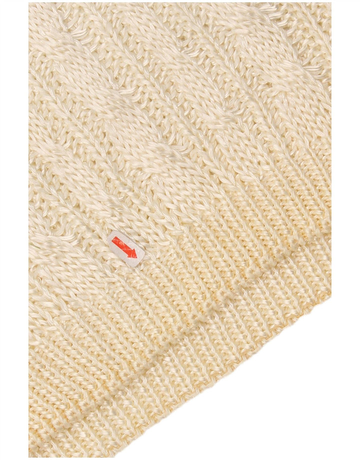 Giunco Womens Crew Neck Jumper Sweater UK 14 Medium Off White