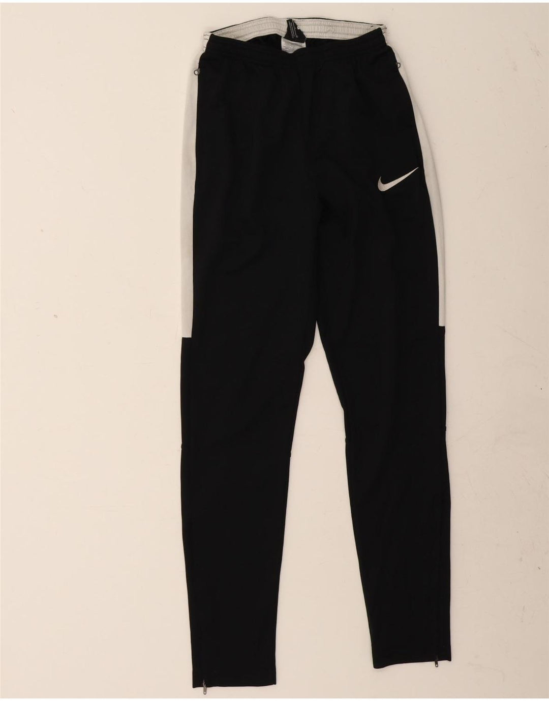Nike Mens Dri Fit Tracksuit Trousers Small  Black Colourblock Polyester