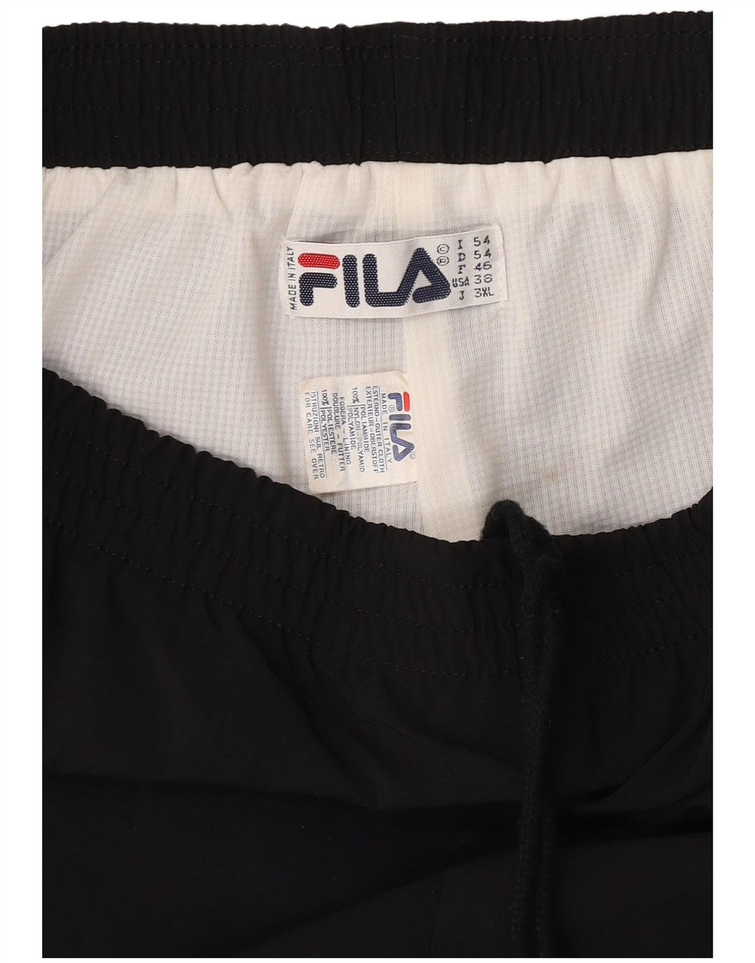Fila Mens Tracksuit Trousers Joggers IT 54 XL  Black Polyester
