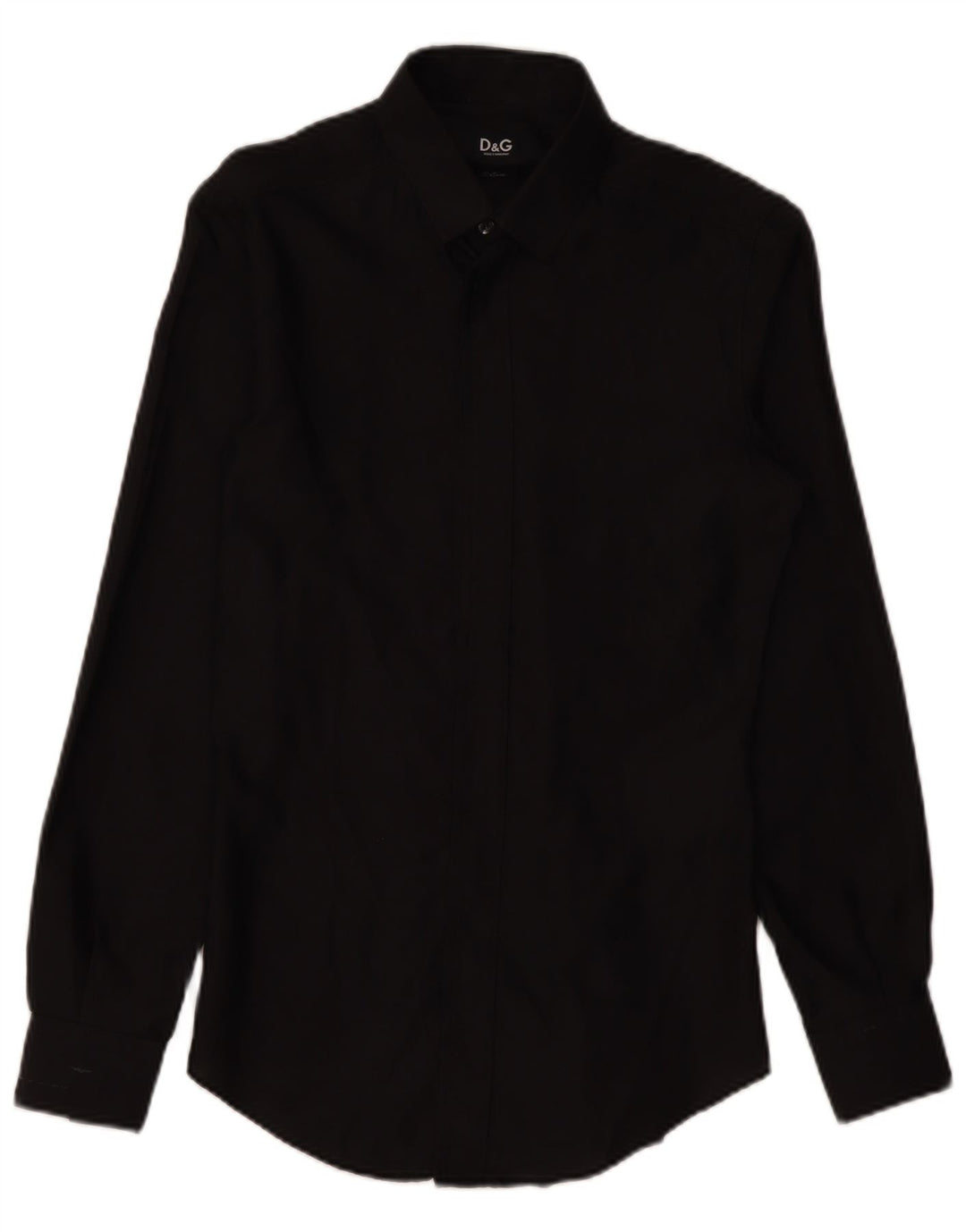 DOLCE & GABBANA Mens Shirt IT 48 Medium Black Cotton