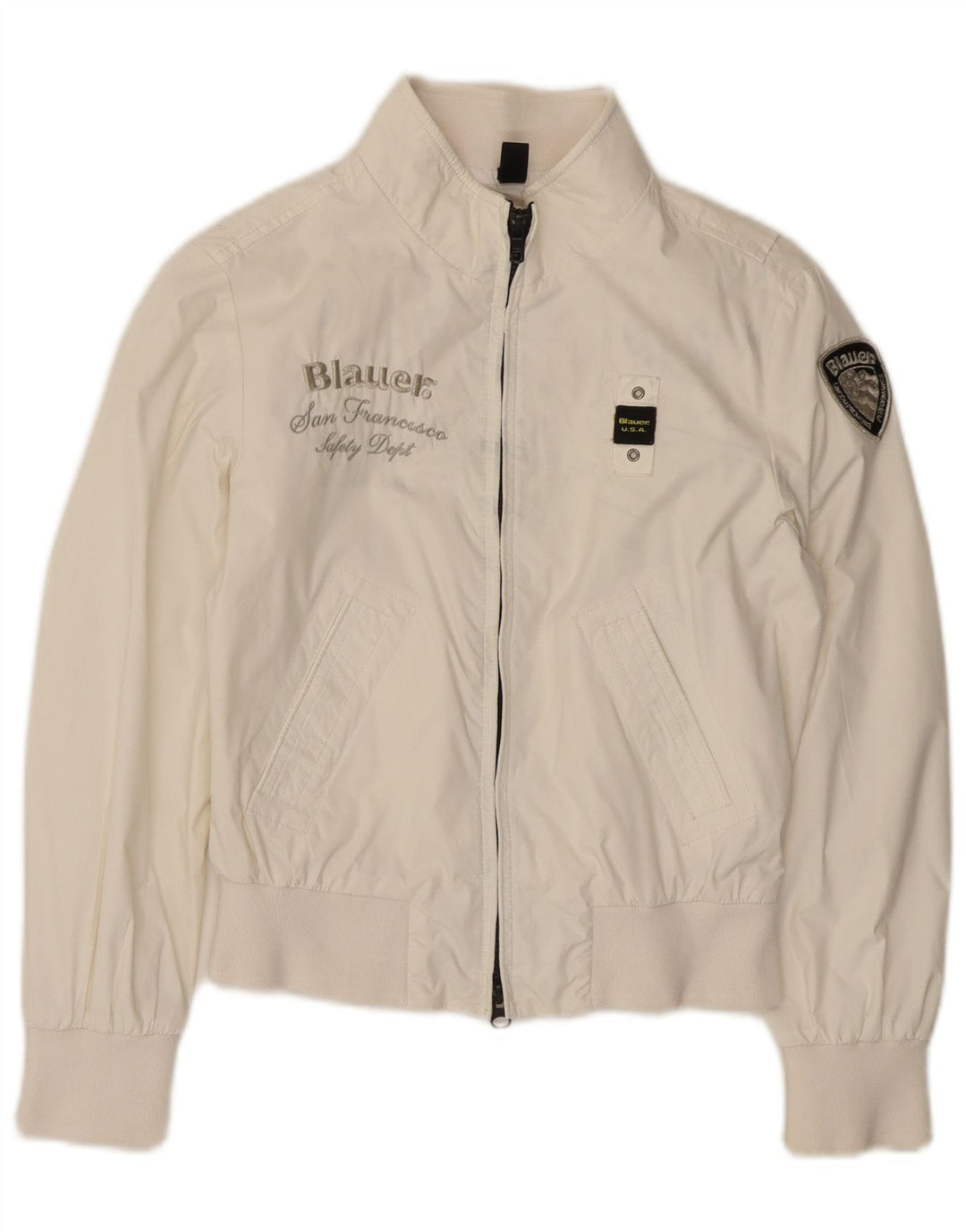 Blauer Girls Graphic Bomber Jacket 9-10 Years White Classic