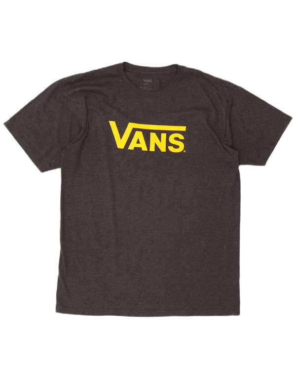 Vans Mens Graphic T-Shirt Top Large Grey